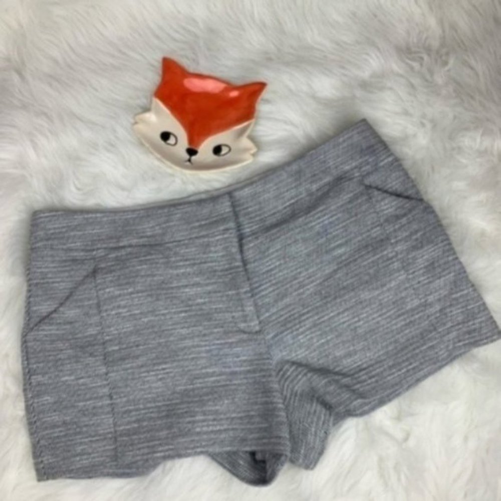 Ann Taylor LOFT grey white mini shorts size 12